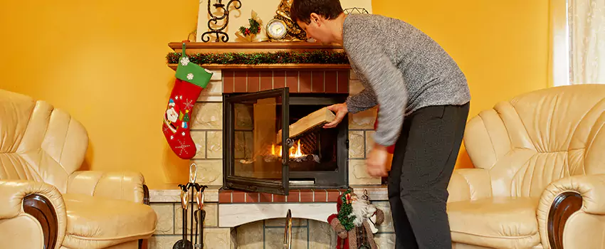 Rusted Metal Fireplace Restoration in West Carson, California